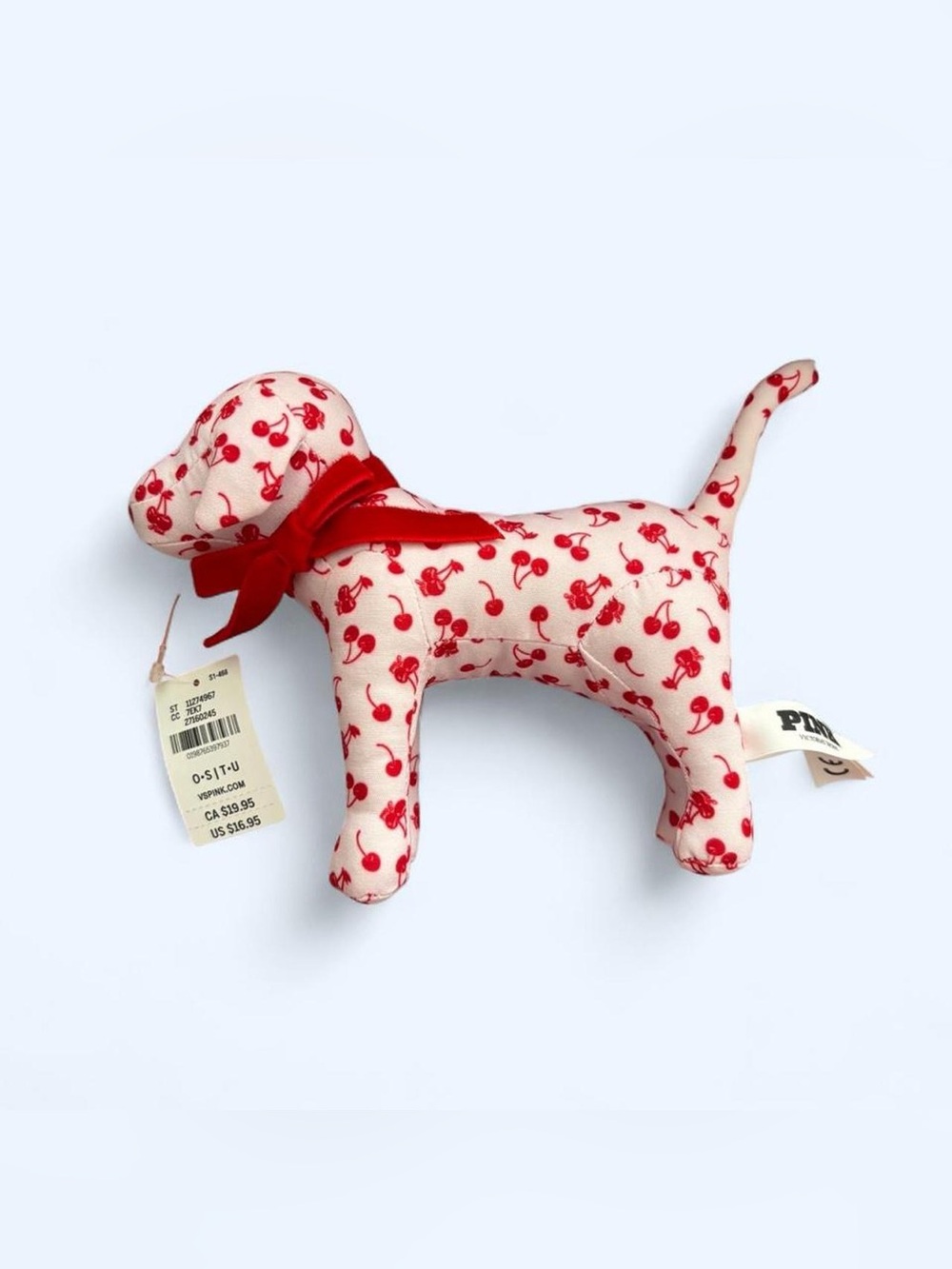 NWT Victoria’s Secret PINK Cherry Plush Dog